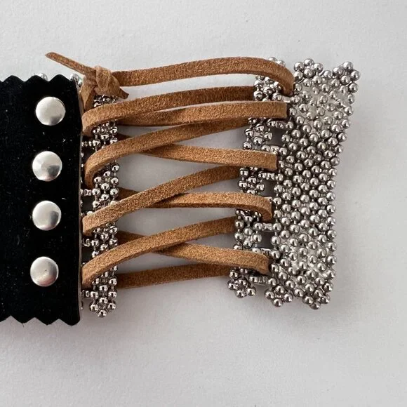 Sergio Gutierrez /Liquid Metal Leather Bracelet - Picture 7 of 7